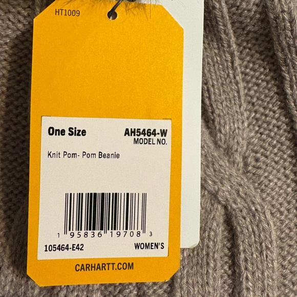 Carhartt Mauve Cable Knit Beanie - Picture 4 of 4
